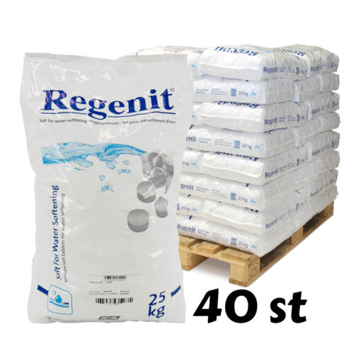 Pallet Regenit Onthardingszout 40 x 25 kg (1.000 kg) – waterontharder – Zoutbezorgd.nl