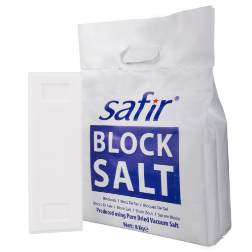 Safir Blokzout 4 kg – 6 x 8 kg (12 × 4 kg blokken) – waterontharder – Zoutbezorgd.nl - Afbeelding 2