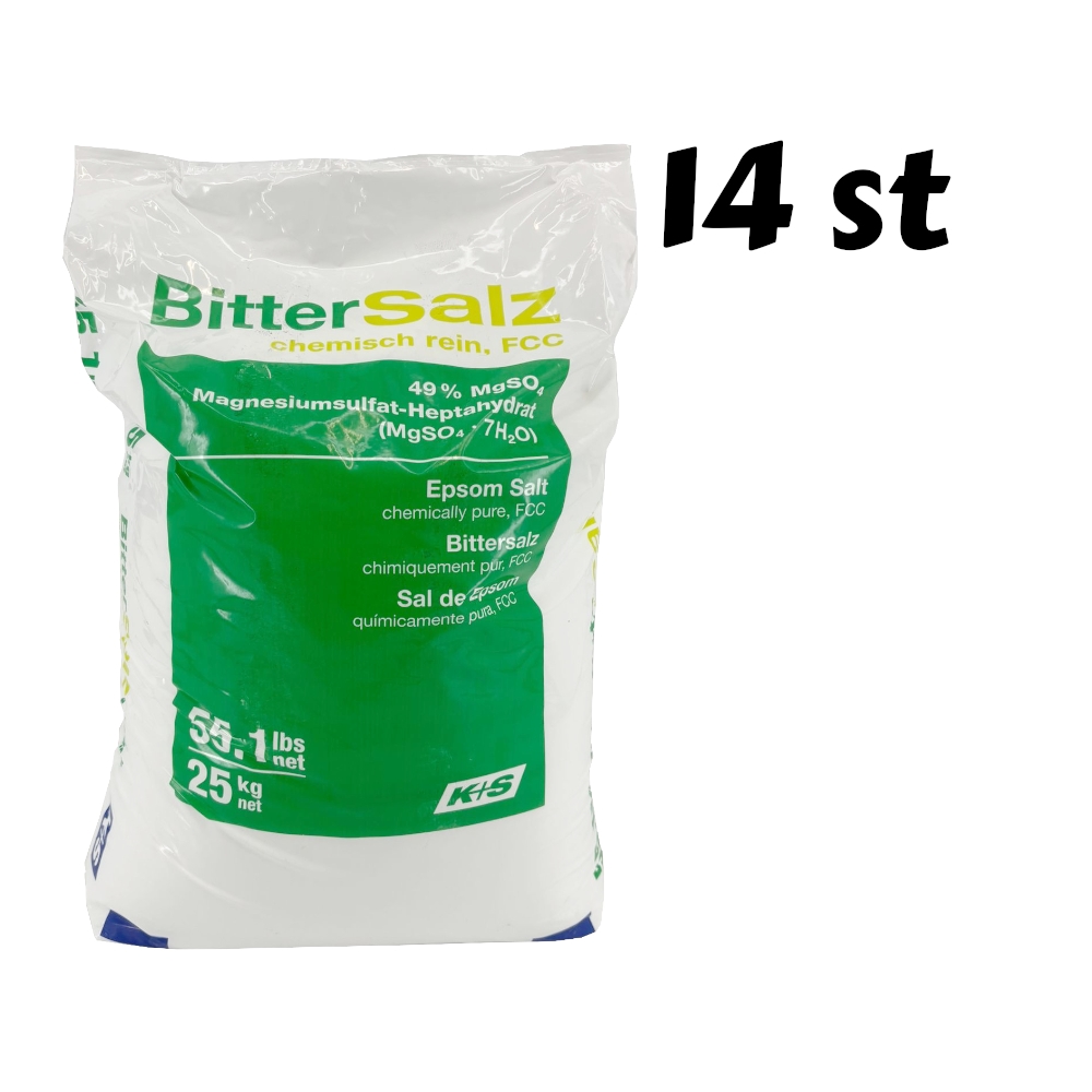 Epsomzout 14×25kg (350kg) – Bitterzout Magnesiumsulfaat 49% FCC