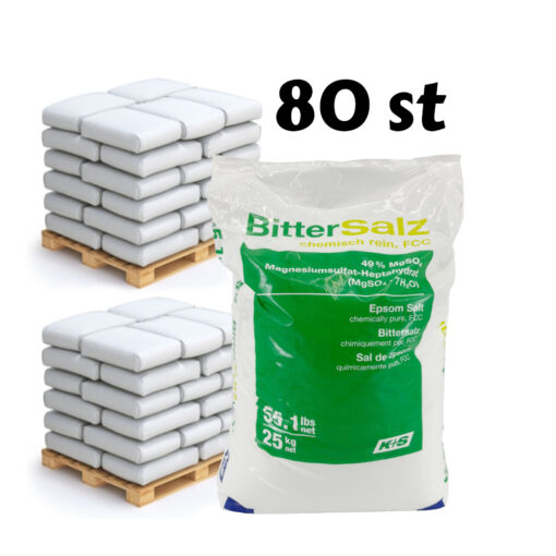 2 pallets Epsomzout (2000kg) – Bitterzout Magnesiumsulfaat 49% FCC