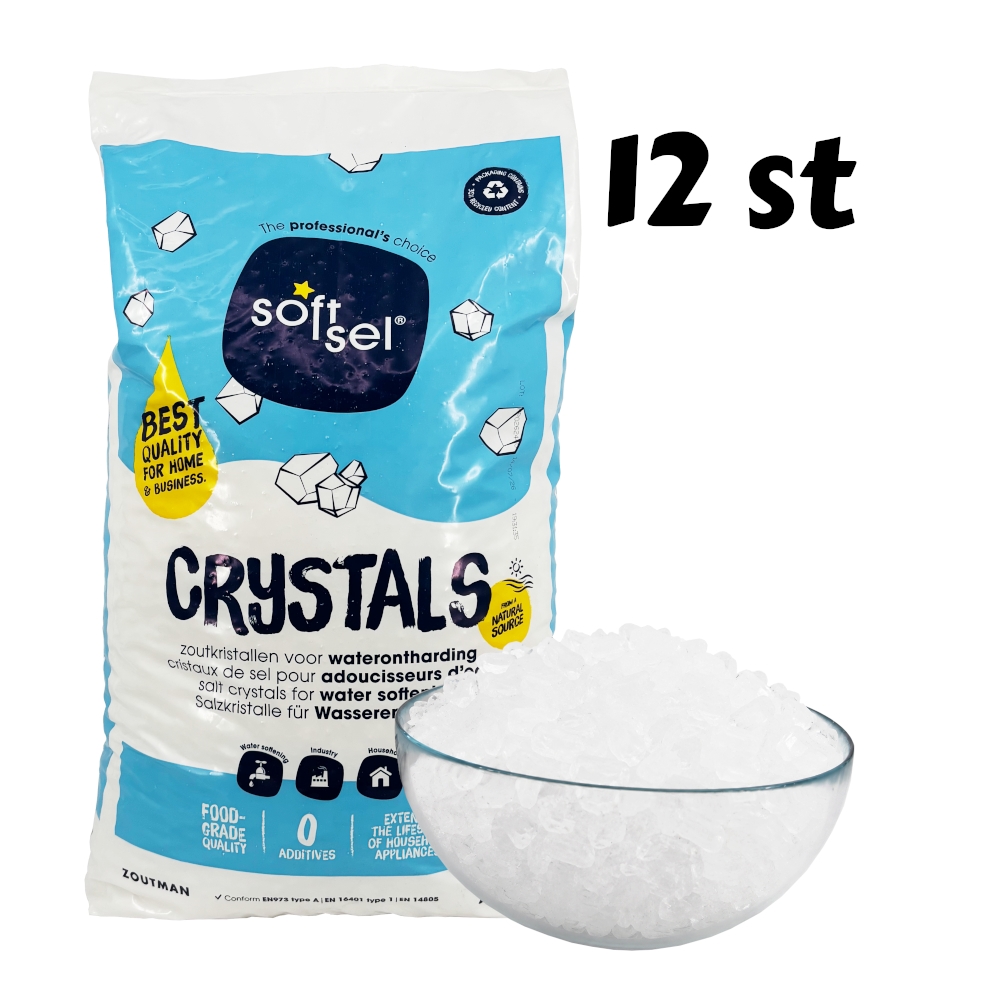 Soft-Sel Crystals Onthardingszout 12 x 25 kg (300 kg)