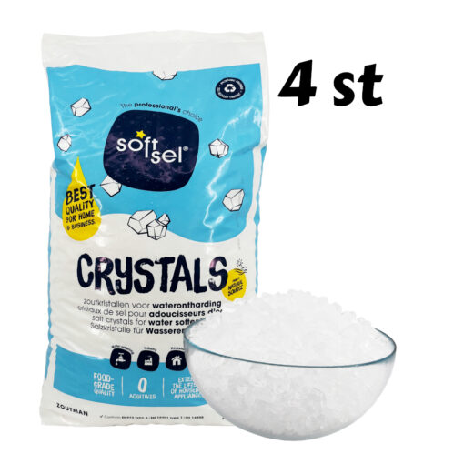 Soft-Sel Crystals Onthardingszout 4 x 25 kg (100 kg)